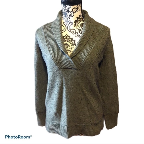 EDDIE Bauer green speckled pull over sweater - Picture 1 of 7
